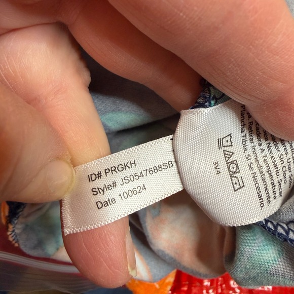 Joyspun Pajama Set Women Large 12-14 Navy Orange Citrus Print Short Sleeve Set - Picture 11 of 13